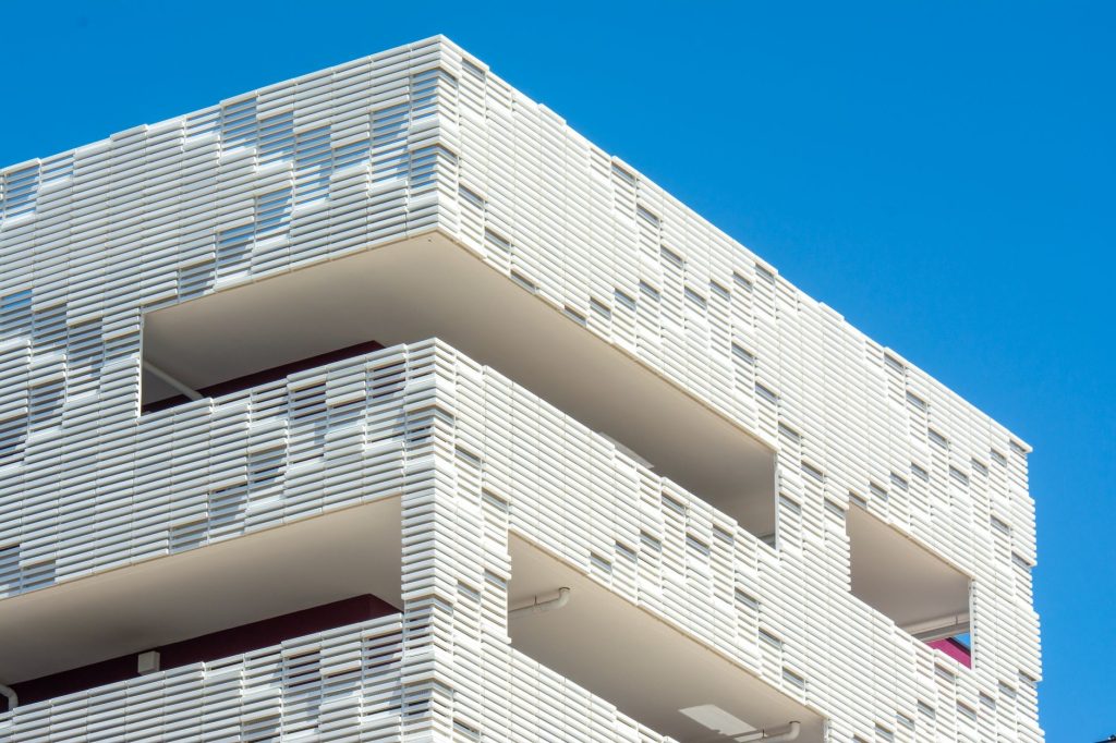 Architecture néoclassique du quartier Antigone à Montpellier