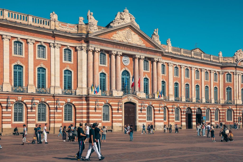 Centre historique de Toulouse en brique rose
